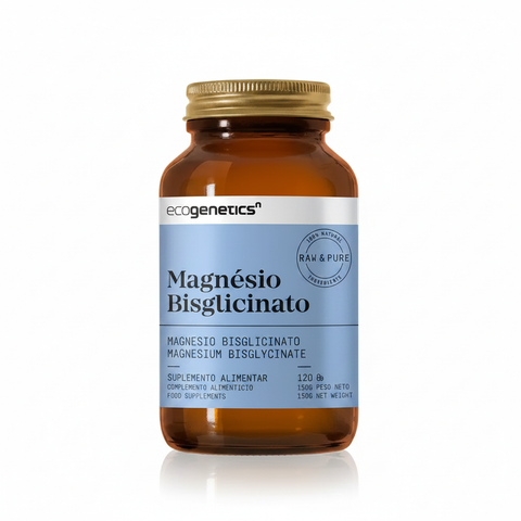 Magnésio Bisglicinato Ecogenetics – embalagem sobre fundo branco