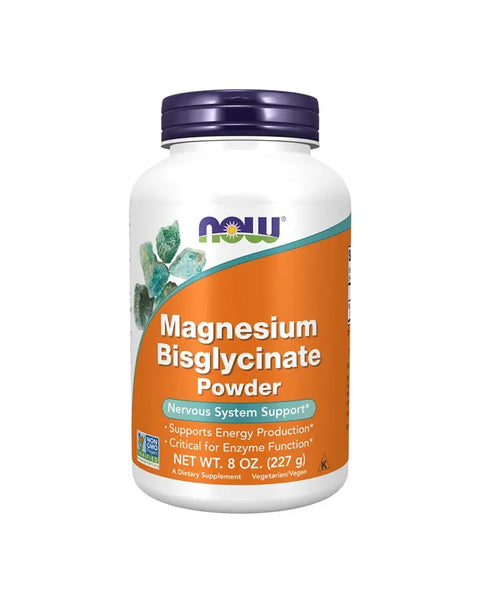Magnesium Bisglycinate Pó 227 gr Now Foods - Viva Saudável