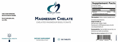 Magnesium Chelate 120 Tab Designs Design for Health