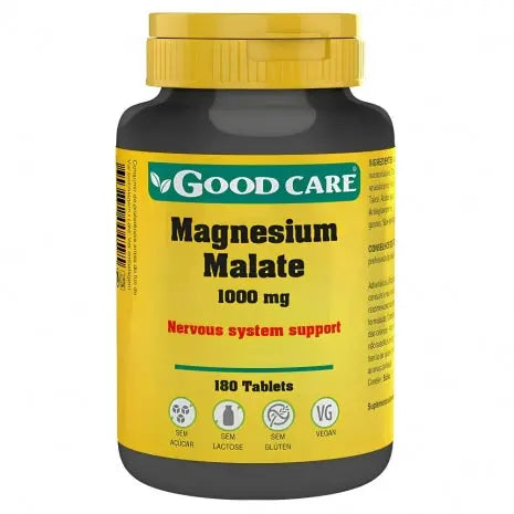 Magnesium Malate 1000 mg 180 comprimidos Good Care - Viva Saudável