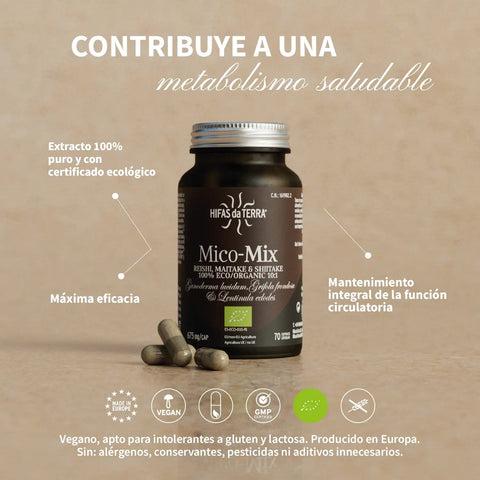 Mico Mix 70 Caps Hifas da Terra - Viva Saudável