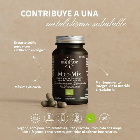 Mico Mix 70 Caps Hifas da Terra - Viva Saudável