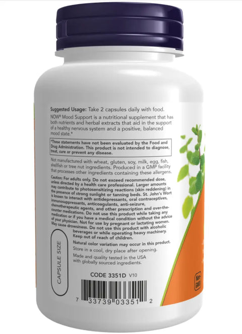 Mood Support W/St Johns Wort 450 mg 90 Caps Now NOW