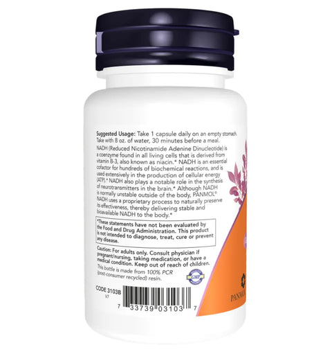 Nadh 10 Mg + Bioenergy Ribose™ 200 Mg 60 Caps Now NOW