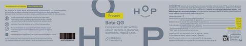 Beta QG Beta-Glucanos e Quercetina 60 Cápsulas HOP Biologics