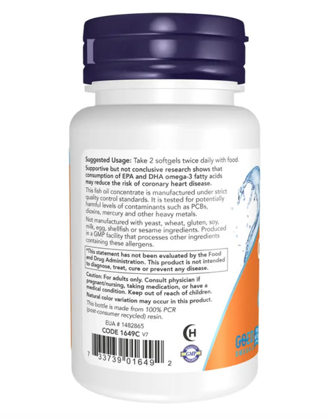 Omega 3 Choles Free 180 EPA/120 DHA 100 Caps Now NOW