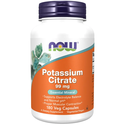 Potassium Citrate 99mg 180 Caps Now - Viva Saudável