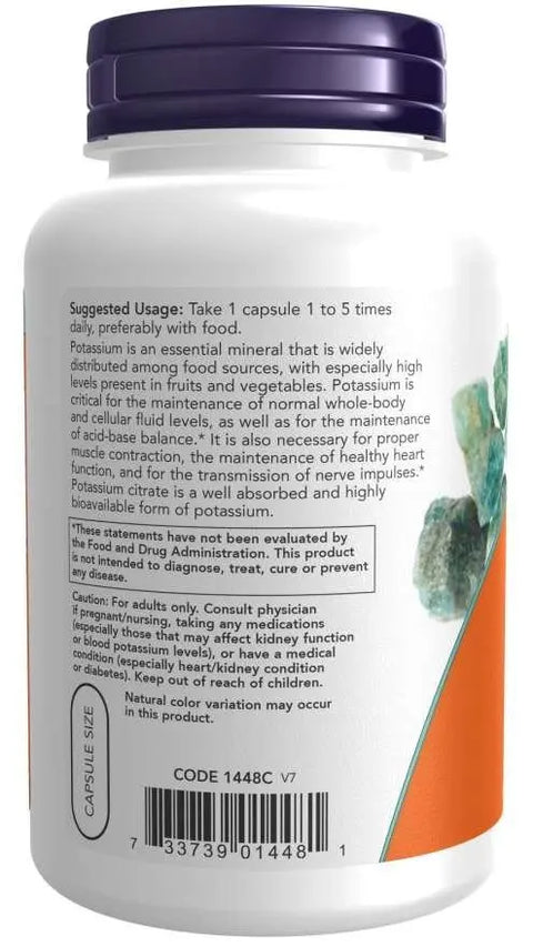 Potassium Citrate 99mg 180 Caps Now NOW