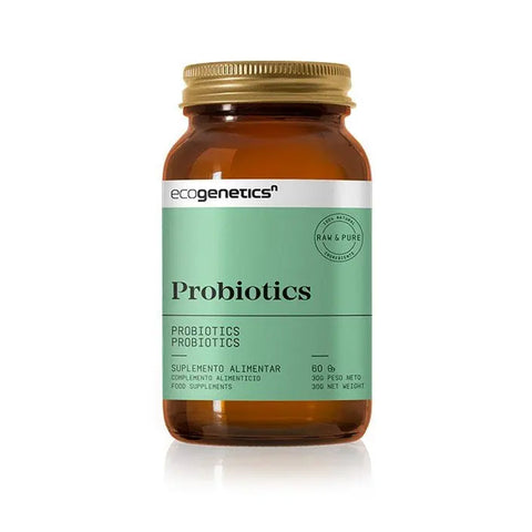 Embalagem de Probiotics da Ecogenetics com 60 cápsulas e 100 mil milhões UFC vista de frente