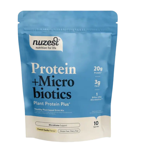Protein + Microbiotics Baunilha 300 gr Nuzest - Viva Saudável