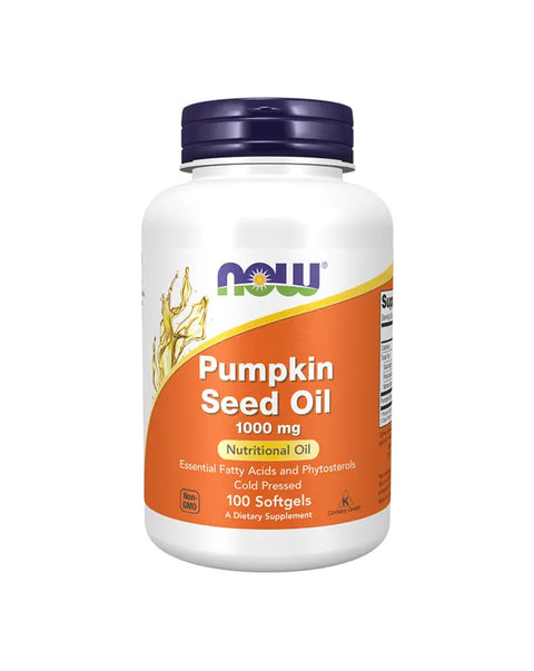 Pumpkin seed Oil 1000 mg 100 softGel Now Foods - Viva Saudável