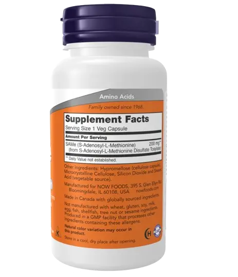 SAMe 200 mg 60 caps Now Foods NOW