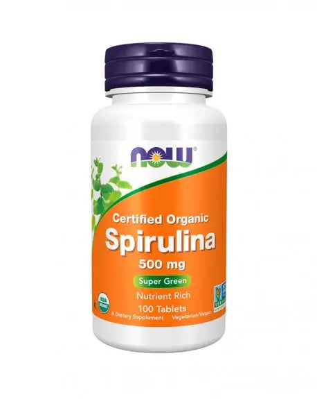 Spirulina 500 mg 100 Tab. Now - Viva Saudável