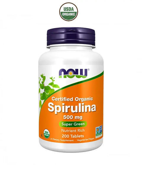 Spirulina 500 mg 200 Tab Now Foods - Viva Saudável
