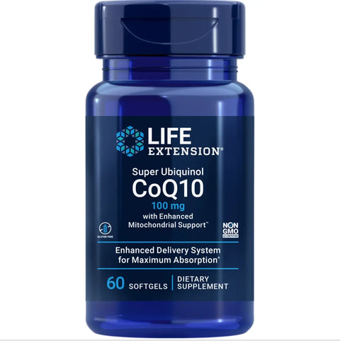 Super Ubiquinol CoQ10 with Enhanced Mitochondrial Support 60 Soft Gel LifeExtension Life Extension
