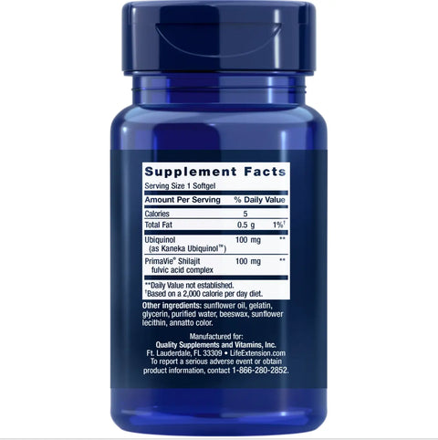 Super Ubiquinol CoQ10 with Enhanced Mitochondrial Support 60 Soft Gel LifeExtension Life Extension