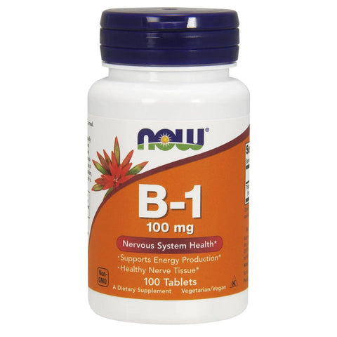 Vitamina B1 Tiamina 100cápsulas Now Foods - Viva Saudável