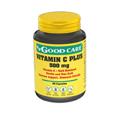 Vitamina C Plus 500 mg 60 cápsulas Good Care - Viva Saudável