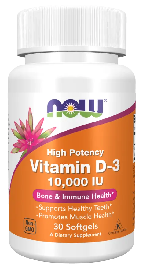 Vitamina D-3 10.000 IU 120 Caps Now - Viva Saudável