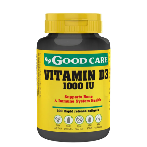 Vitamina D3 1000 iu 100 cápsulas Good Care - Viva Saudável