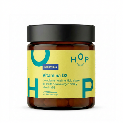 Vitamina D3 4000 UI 120 Cápsulas HOP Biologics
