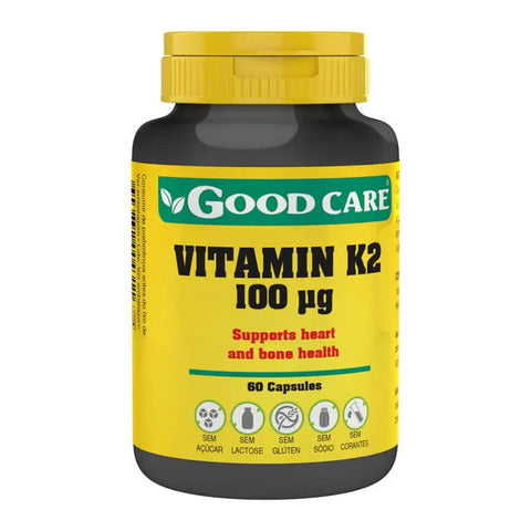 Vitamina K2 100 ug 60 cápsulas Good Care - Viva Saudável