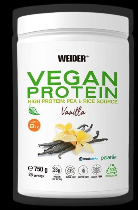 Weider Vegan Proteina vainilla 750gr. Weider