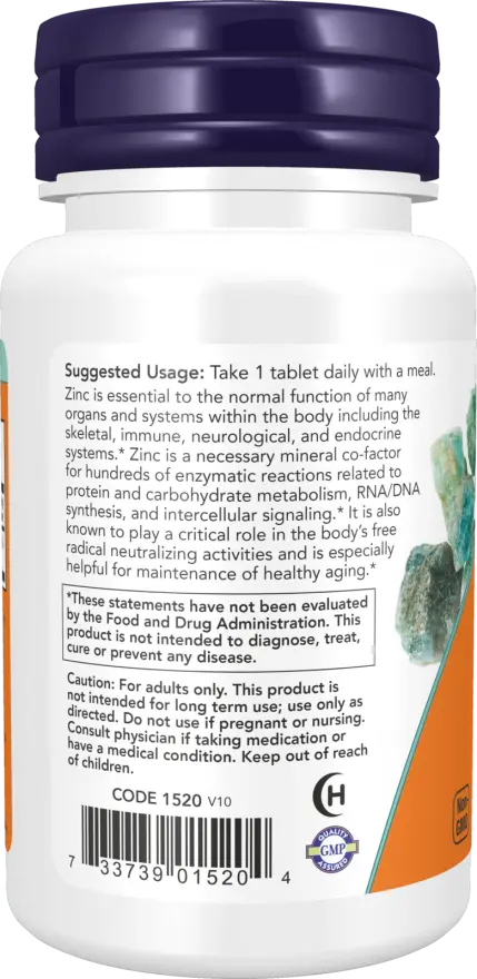 Zinc Gluconate 50mg 100caps Now NOW