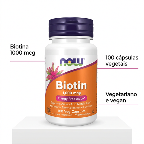 Biotina NOW com destaques informativos