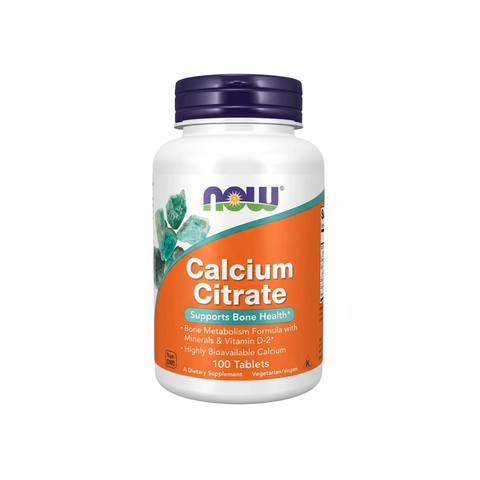 Calcium Citrate NOW 100 comprimidos, imagem principal