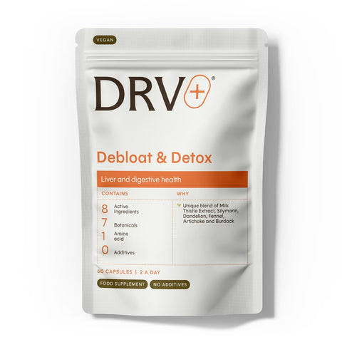 Debloat & Detox DRV+ (DR.VEGAN) – cardo mariano, hinojo y alcachofa, 60 cápsulas veganas – envase