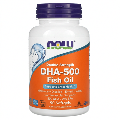 DHA-500 NOW em fundo branco