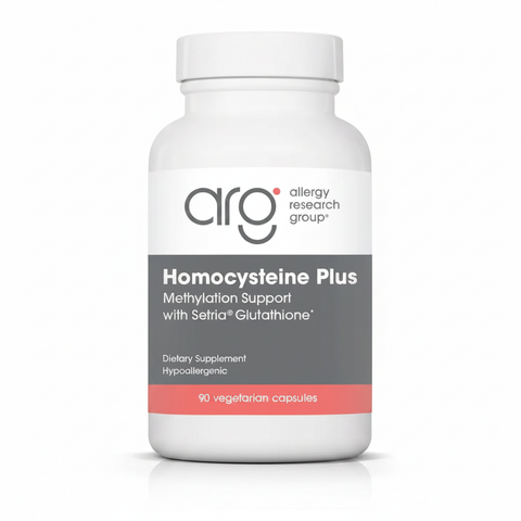 Homocysteine Plus Allergy Research Group – embalagem sobre fundo branco