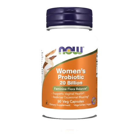 Women's Probiotic NOW Foods – embalagem sobre fundo branco