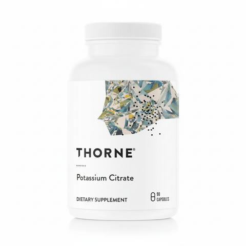 Citrato de Potássio Thorne – embalagem sobre fundo branco
