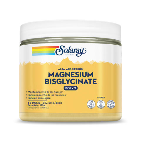 Bisglicinato de Magnésio em Pó 179 g Solaray – Viva Saudável