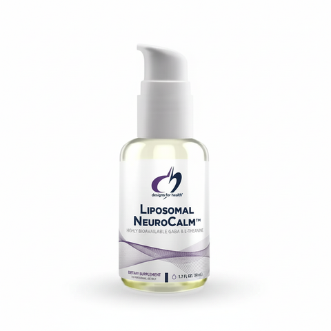 Liposomal NeuroCalm Designs for Health – embalagem sobre fundo branco