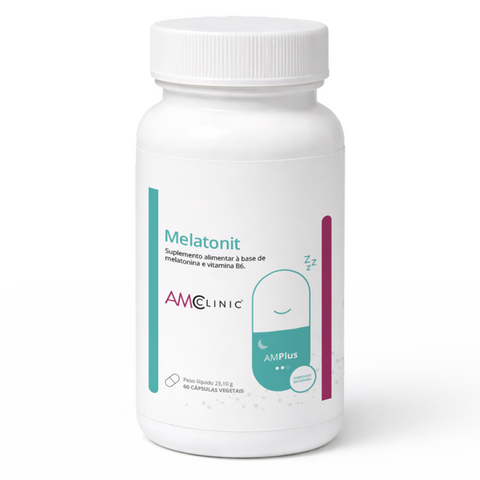 Melatonit Melatonina 1,9 mg e Vitamina B6 60 Cápsulas AMClinic