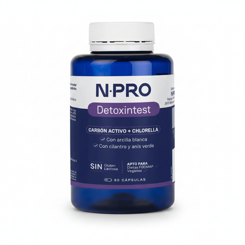 Detoxintest N·PRO 90 cápsulas – embalagem sobre fundo branco