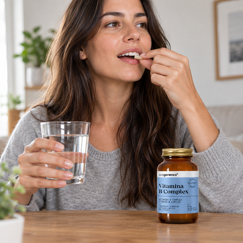 Pessoa a utilizar Vitamina B Complex Ecogenetics