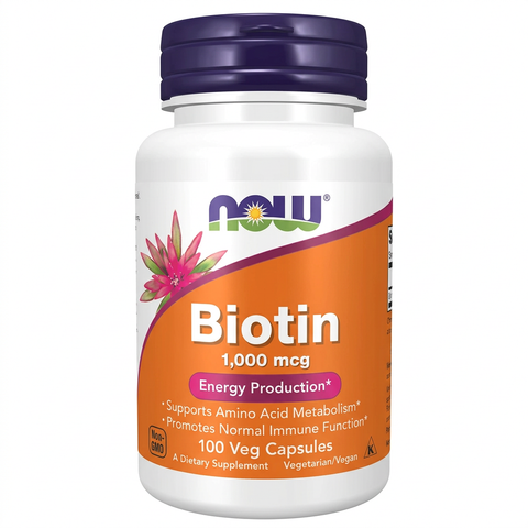 Primeira foto da Biotina NOW em fundo branco