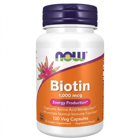 Primeira foto da Biotina NOW em fundo branco