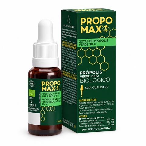 Propomax, frasco e caixa