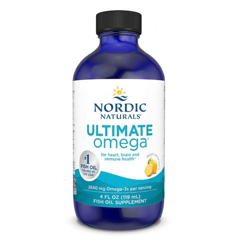 Ultimate Omega, frasco em fundo branco