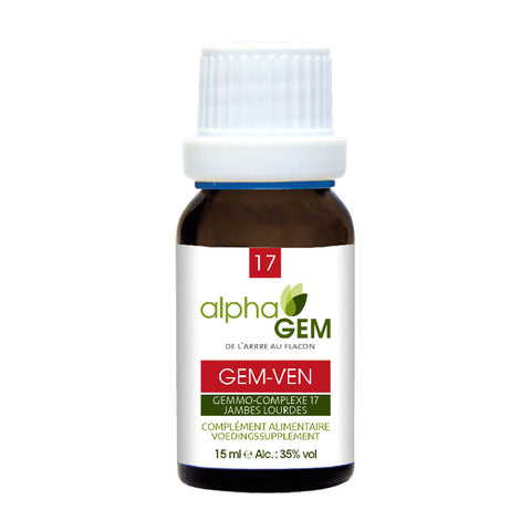 Gem-Ven 17 Alphagem 15 ml – complexo de gemoterapia com castanheiro-da-índia, sorveira e castanheiro