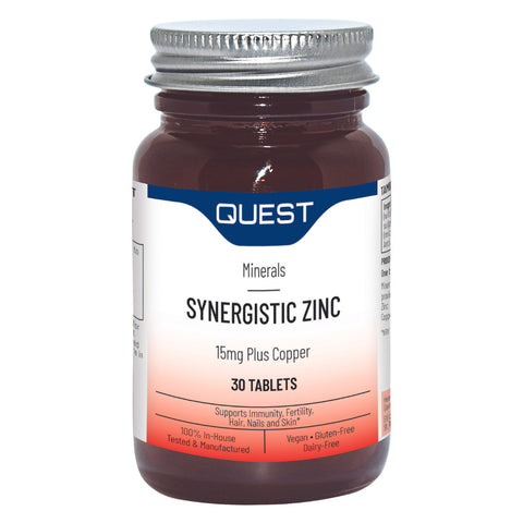 Zinco Sinérgico Quest 30 comprimidos – zinco quelatado com cobre