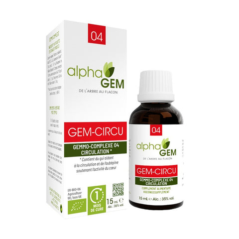 Gem-Circu 4 Alphagem 15 ml – complexo de gemoterapia com figueira, pilriteiro, visco e alho-dos-ursos