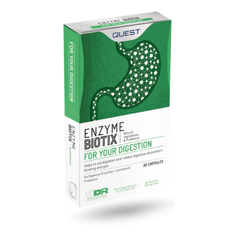 Enzyme Biotix Quest 30 cápsulas – enzimas digestivas com lactobacilos