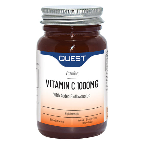 Vitamina C 1000 mg Timed Release Quest 60+30 comprimidos – libertação gradual com bioflavonoides
