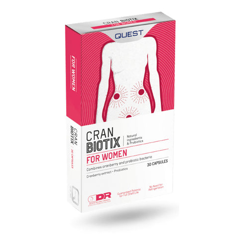 Cran Biotix Quest 30 cápsulas – arando vermelho com lactobacilos